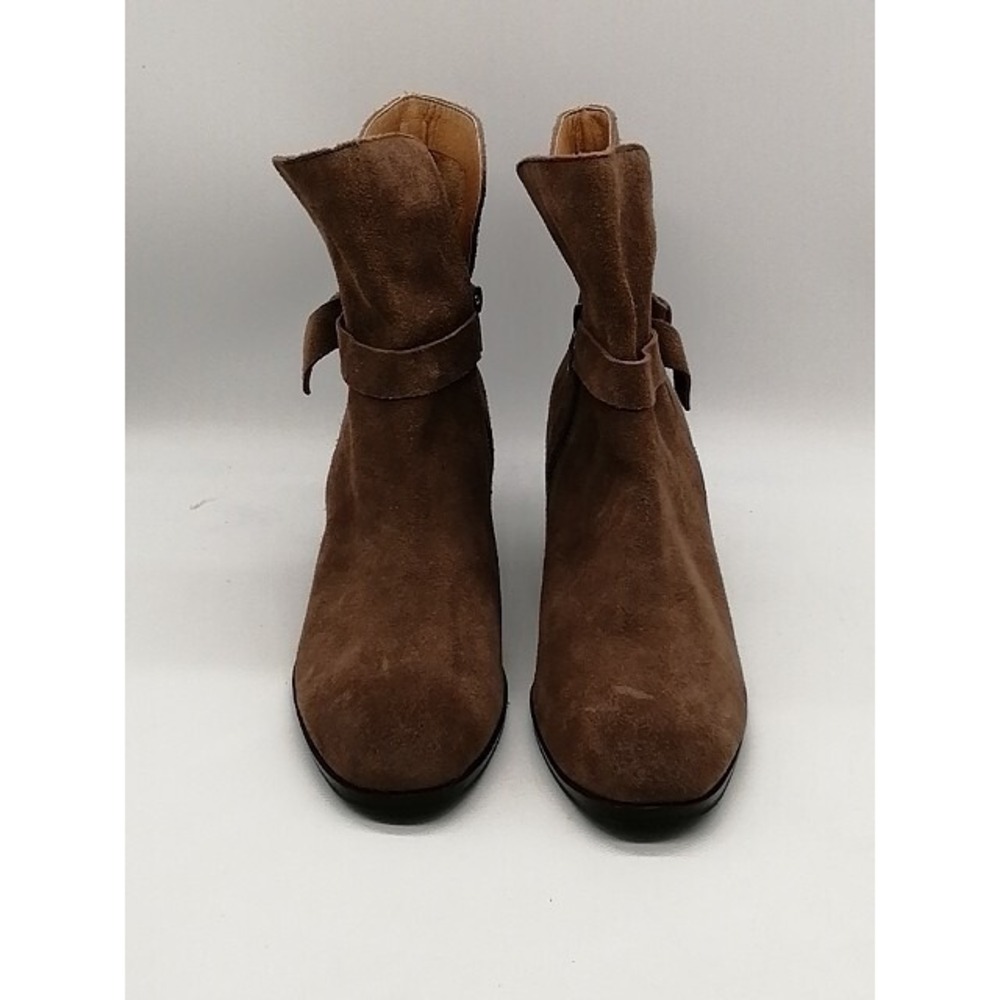 Latigo Shoes Boots Womens Danni Brown 9.5 Ankle Suede Side Zip Chic Stylish